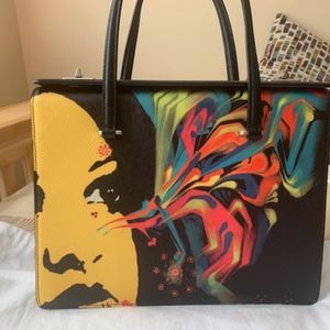 Prada hand painted satchel bag